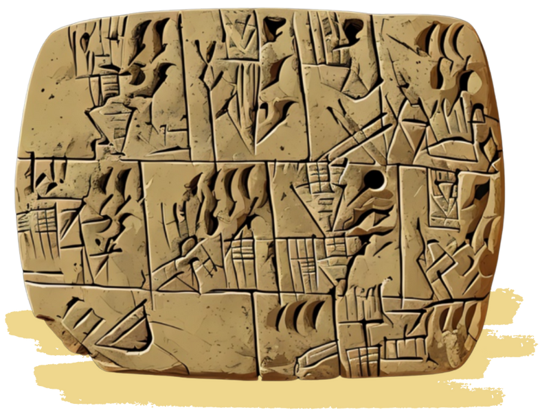 The earliest form of cuneiform script